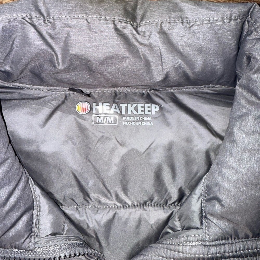 HeatKeep Metallic Gray Puffer Vest - Picture 2 of 8